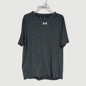 Under Armour HeatGear Loose Large Short Sleeve T-Shirt - Charcoal / Dark Grey